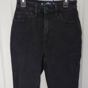 Hollister High Rise Super Skinny Black Ripped Jeans Soft Stretch